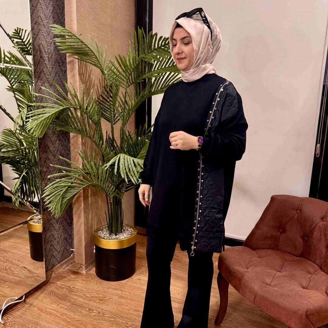 Zımba detaylı tunik