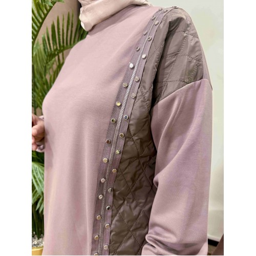 Zımba detaylı tunik