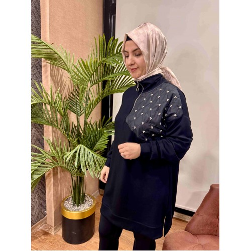 İnci detaylı tunik