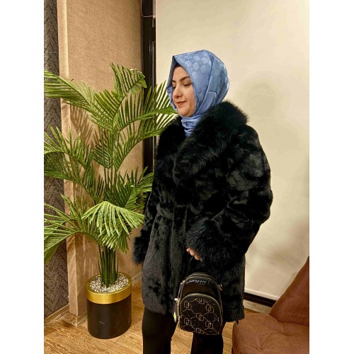 Angora ithal kısa ceket