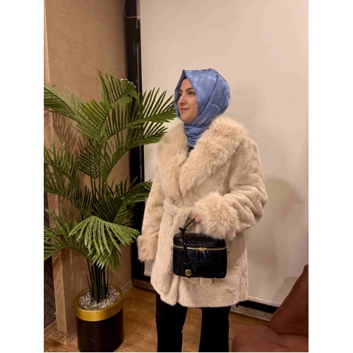 Angora ithal kısa ceket