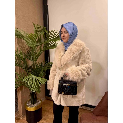 Angora ithal kısa ceket