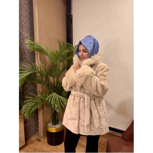 Angora ithal kısa ceket