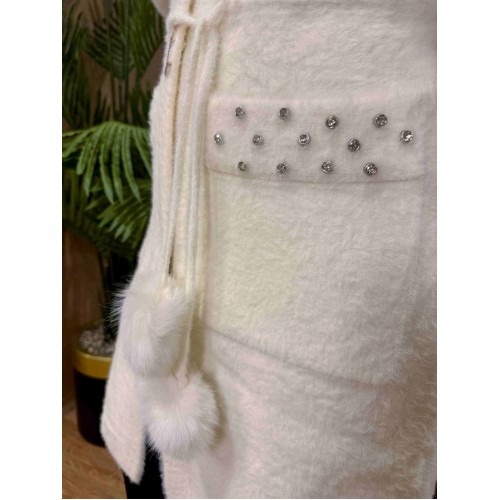 Angora Beyaz İthal Ceket 